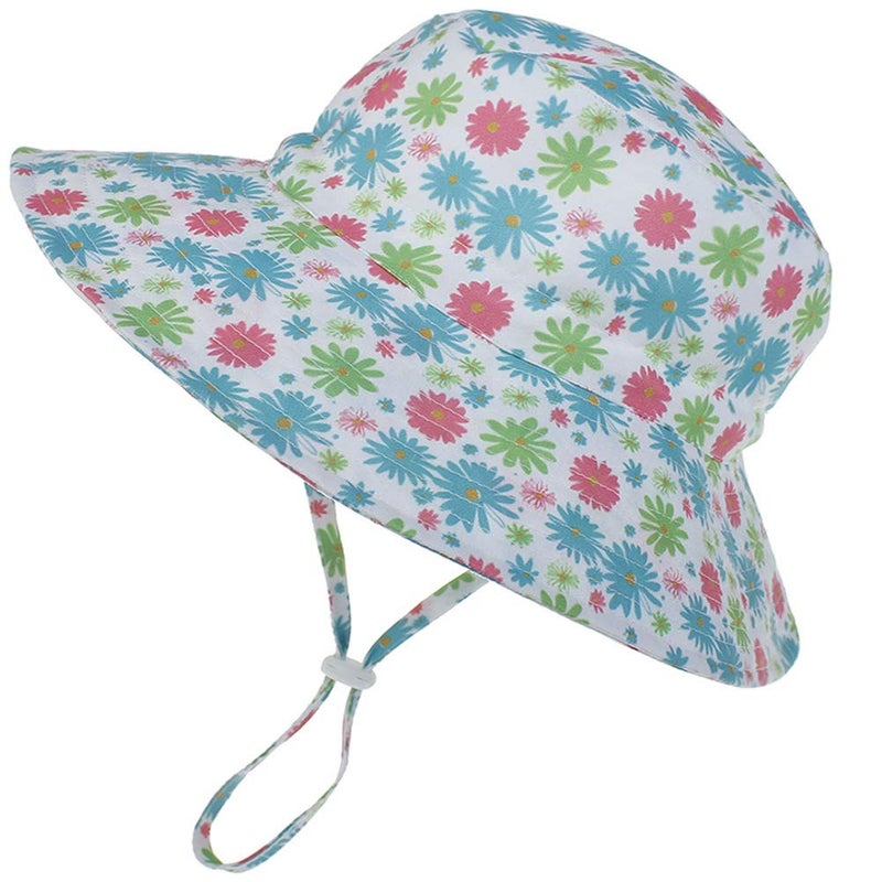 MaxNova Baby Sun Hat Toddler Summer UPF 50+ Baby Girl Bucket Hat Wide Brim Beach Hats for Baby Boys 6-12,12-24Months - Image 3
